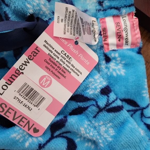 💥SALE💥Seven, NWT, Medium, Womens Lounge Pants, Navy Blue, White & Sky Blue - Picture 3 of 4
